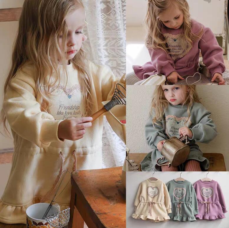2025新品LLZ★子供服　厚手ワンピース★73CM〜120cm 3色