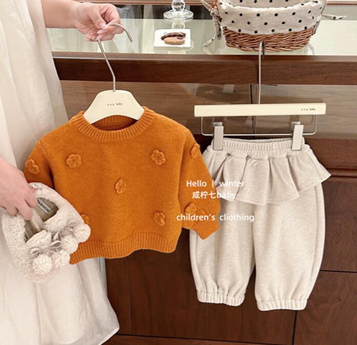 2025冬新品★子供服　セーター&ズボン分けて★80cm〜130cm