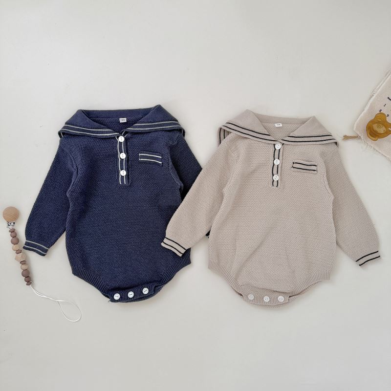 2025新入荷★ベビー服　ニットロンパース★66cm〜90cm 2色