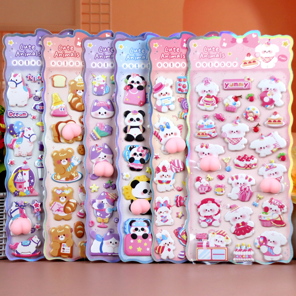 2026★DIY手作り ステッカー★粘着シール★3D★手帳素材