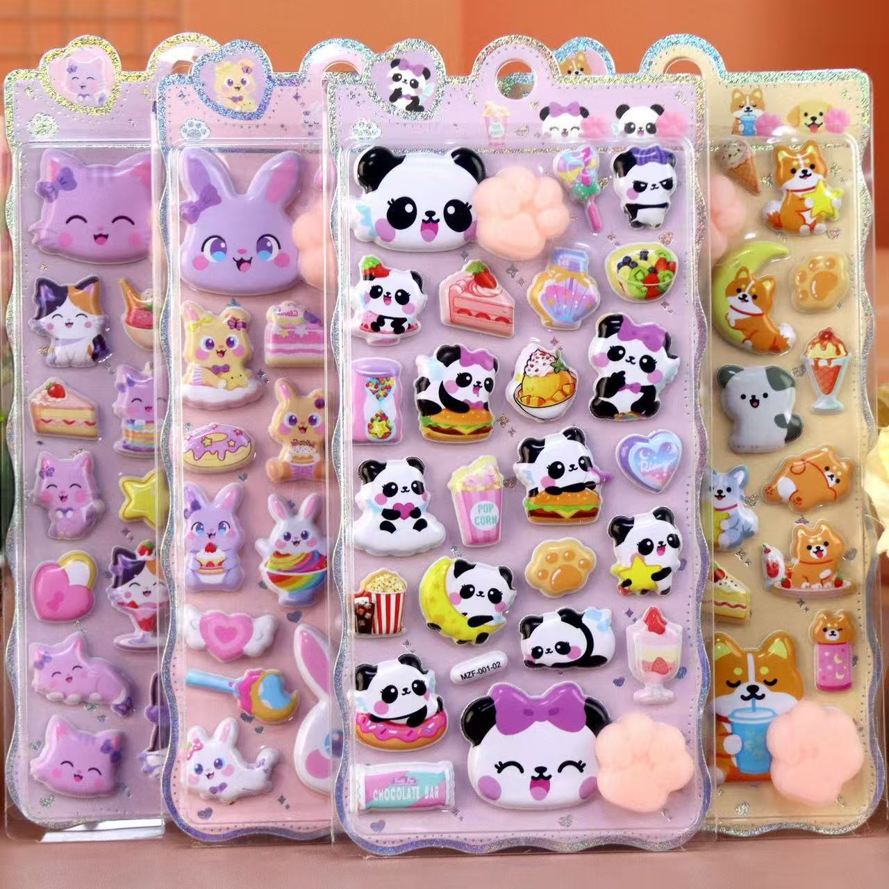 2026★DIY手作り ステッカー★粘着シール★3D★手帳素材