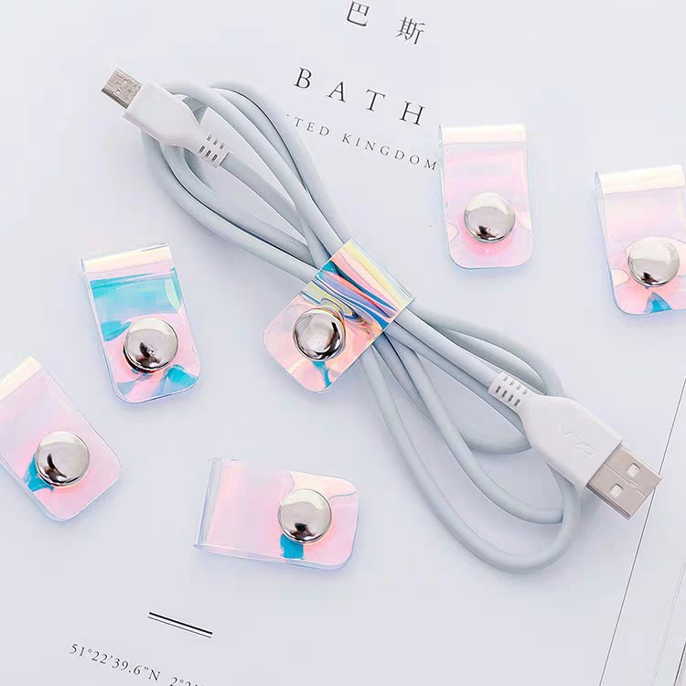 ★充電ケーブル巻取り★ケーブルクリップ★ イヤホンコード 整理 収納
