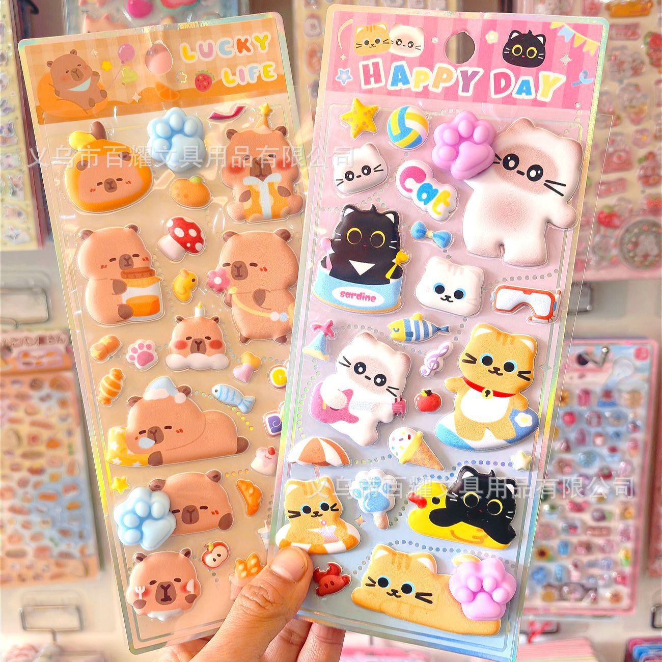 子供お褒めシール★立体もちもち★防水ステッカー ★DIY デコレーション用
