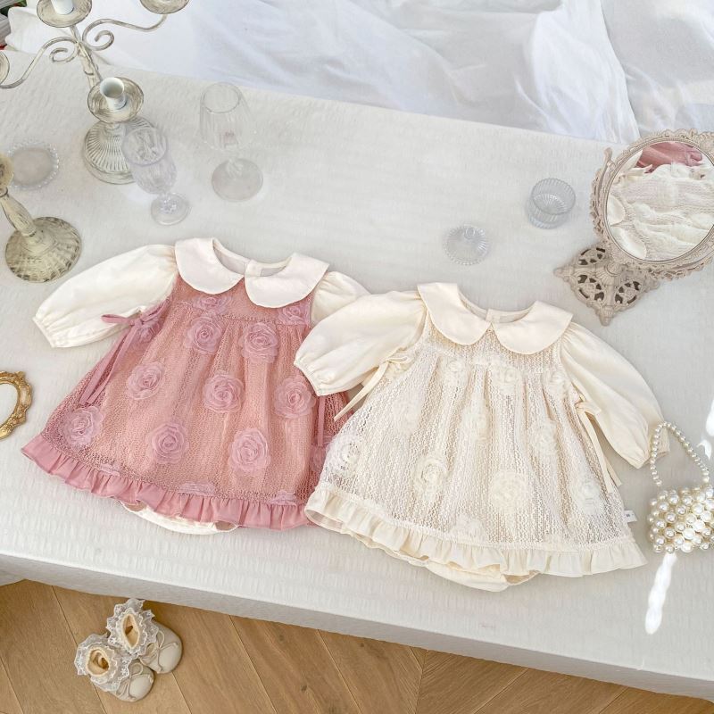 「2026」子供服★ロンパース+ワンピース★セットアップ★韓国風子供服★3色66cm〜90cm