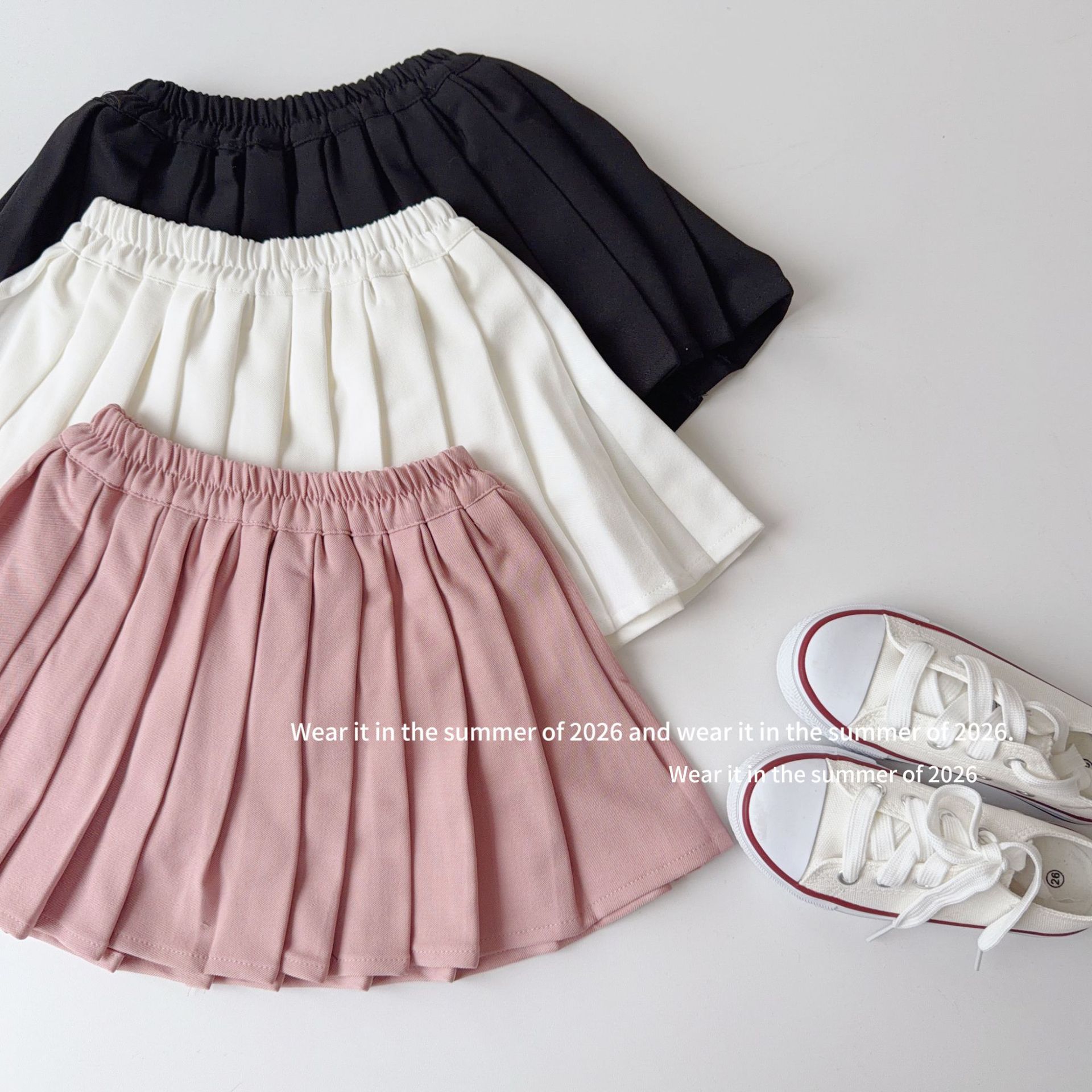 2026新品TQ★子供服　スカート★90cm〜150cm 3色