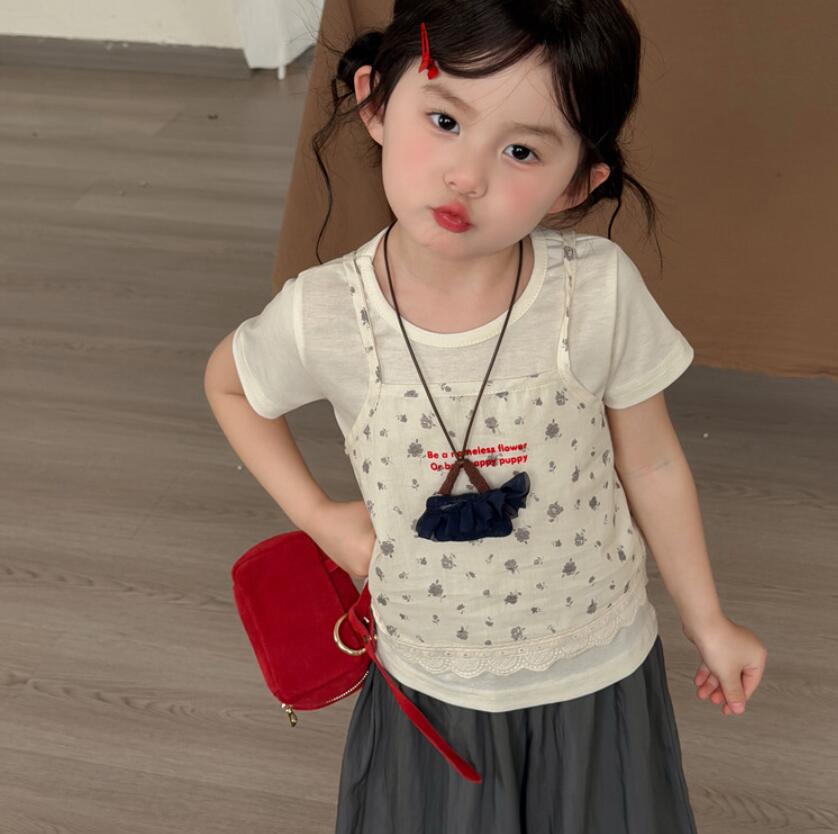 2026新作TM★子供服　トップス+吊りベスト★90cm〜140cm