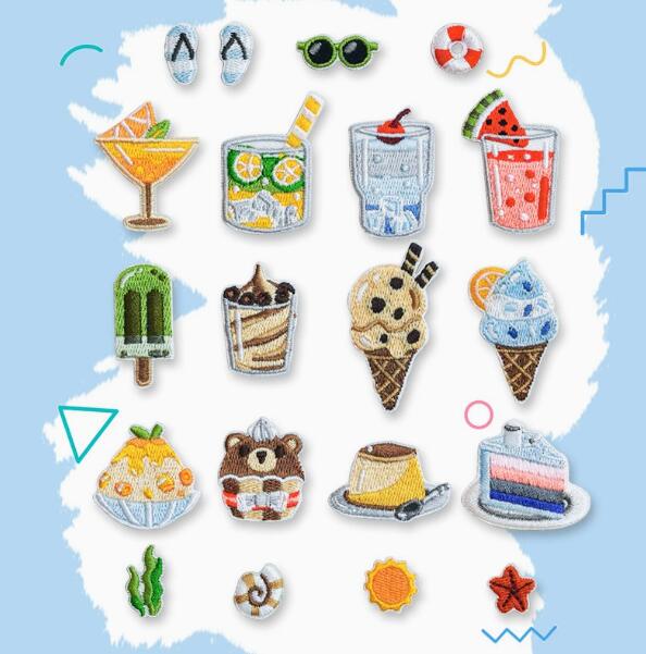 激安販売★補修パッチ★刺繍ワッペン　DIY 飾り★粘着タイプ　20枚入
