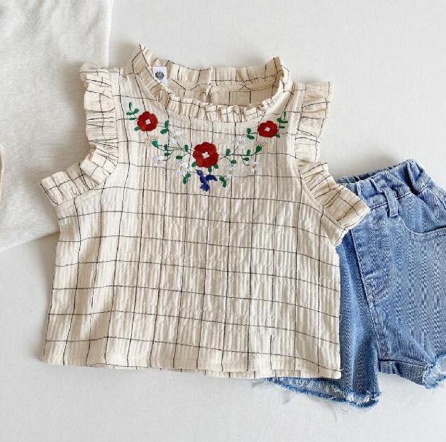 2022夏新品★子供服　刺繍トップス★90-140cm★