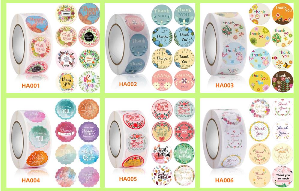 包装資材★手作り工芸品★プレゼントの装飾など★粘着シール★1巻き=500P