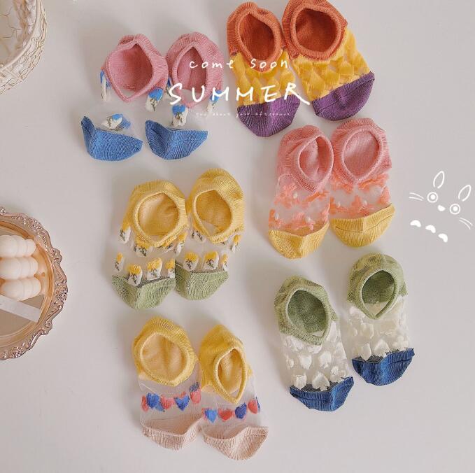2022新作★通気性★ソックス★靴下★キッズ★キッズ女の子★可愛い★多色★S-L