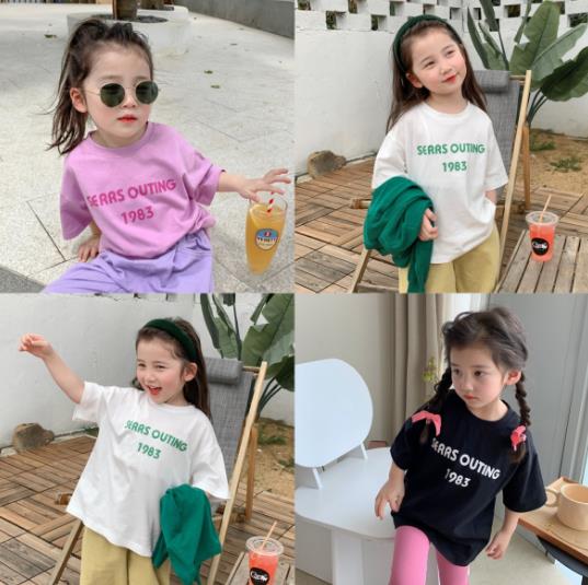 2022夏新品★韓国風子供服　トップス　半袖　90-140cm　3色