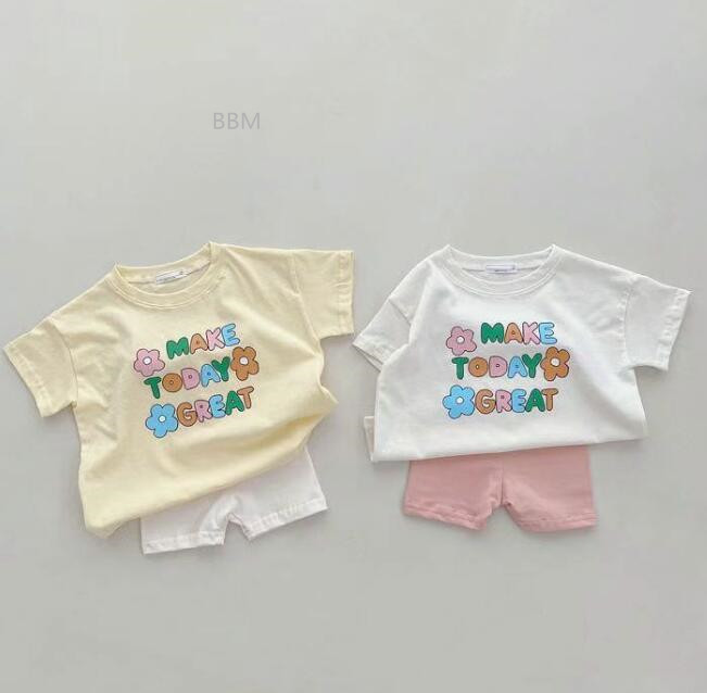 2022★春夏新作★韓国風ベビー服★トップス+ズボン2セット★可愛い★2色66-90CM