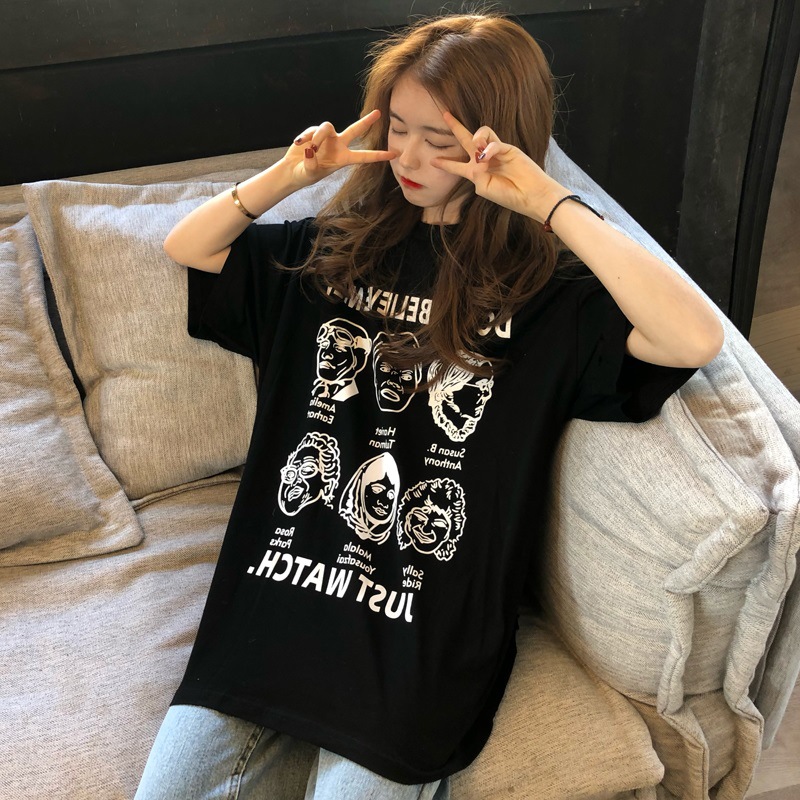 韓国ファッション★レディース向け★♪キャラクター★♪英字★♪半袖★♪トップス★♪Tシャツ★♪
