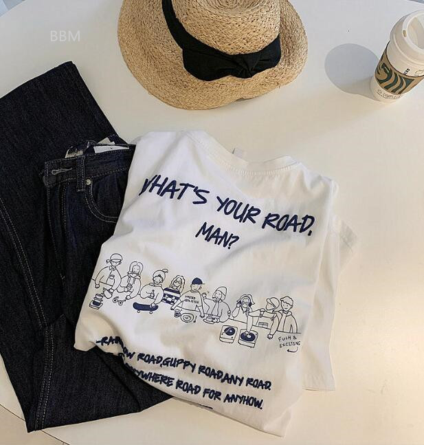 2022★春夏新作★韓国風★Tシャツ★トップス★半袖★カジュアル★M-2XL