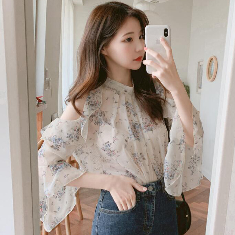 トップス★  花柄★長袖★♪秋冬♪Tシャツ★♪♪レディース服★日系★