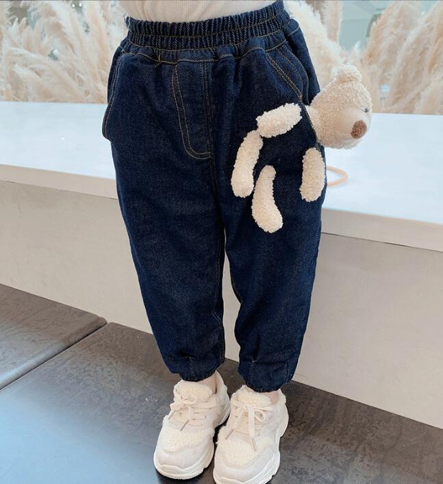 2022★秋冬新作★韓国風子供服★ズボン★ジーンズ★裏起毛★7-15