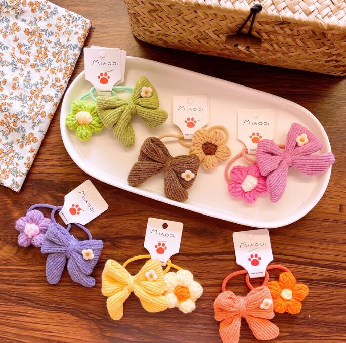 子供用★ヘアゴム★髪飾り★まとめ髪用★ヘアアクセサリー★2枚入り★多色