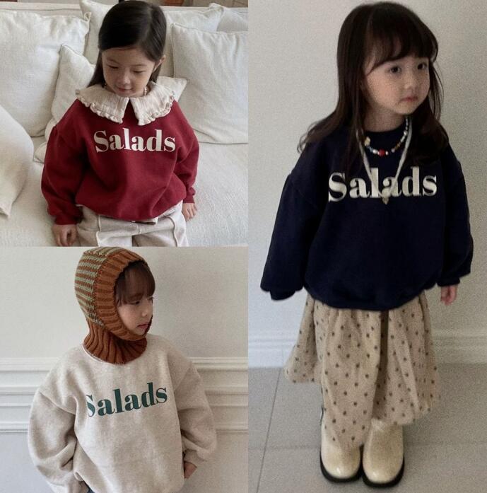 2022★秋冬新作★韓国風子供服★トップス★裏起毛★3色80-120CM
