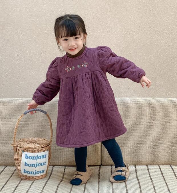 新品★子供服　厚手ワンピース★90-130cm★