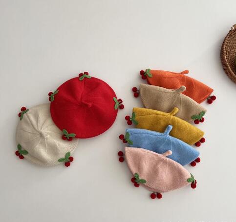 秋冬新作★子供用★帽子★防寒★ベレー帽★ベビー★キッズ★可愛い★7色