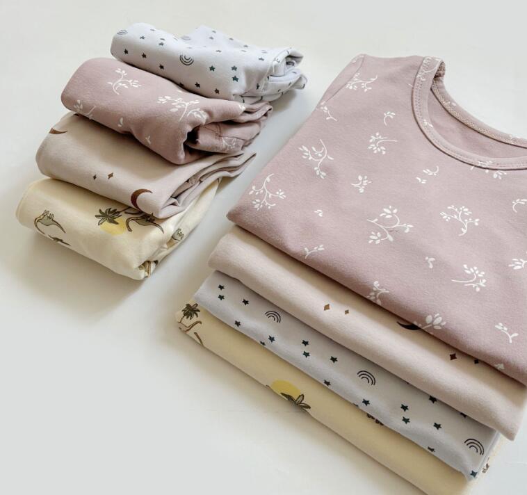 2023新品★子供服　部屋着　トップス+ズボン　セットアップ★80-120cm★4色