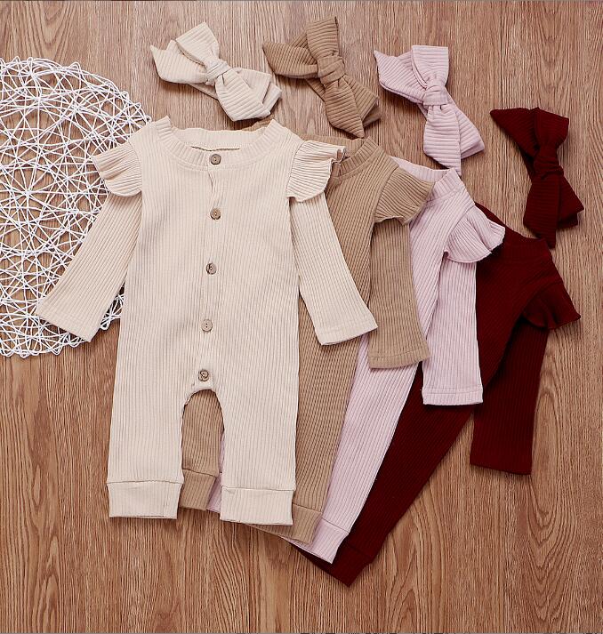 2023★韓国風ベビー服★ロンパース★連体服+ヘアバンド★4色70-100CM