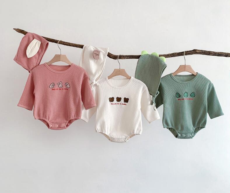 2023春秋新品★ベビー服★ロンパース+帽子★66-90cm★3色