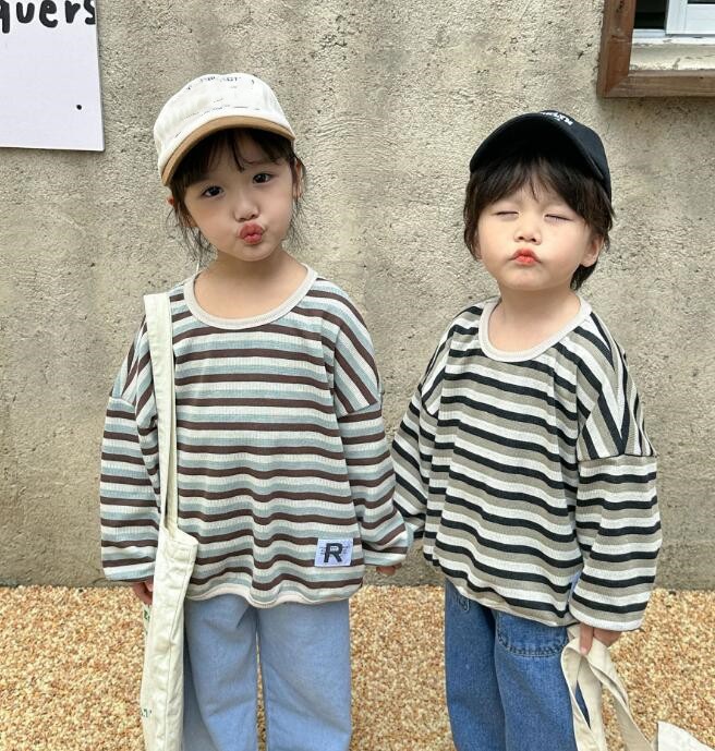 2023★春新作★韓国風子供服★Tシャツ★トップス★2色80-150CM