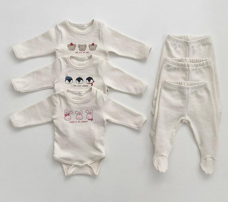 2023年★ベビー服★ロンパース+ズボン　セットアップ★66-90cm★3種