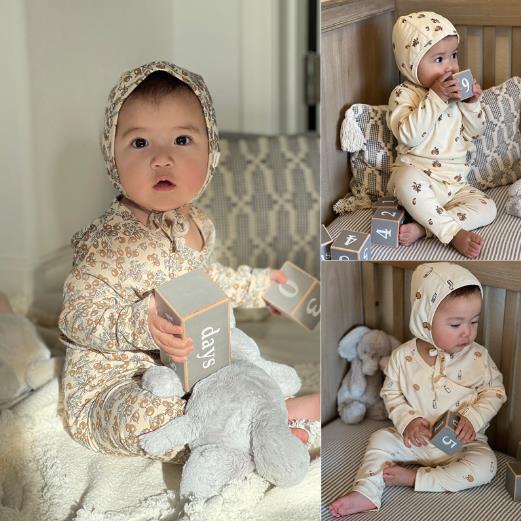 2023春新品★子供服　ロンパース+ズボン　帽子別売り　66-90cm★8色