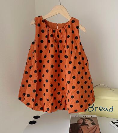 ★春夏新作★キッズ用アパレル★ワンピース★ドット柄★80-130
