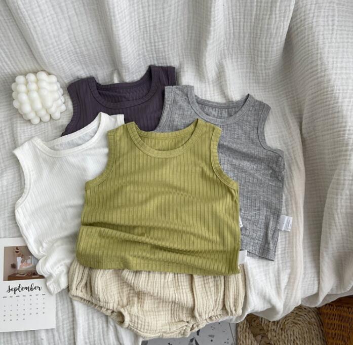子供服★トップス★ベスト★韓国風子供服★キッズ★男女兼用★無地★4色★80-120CM