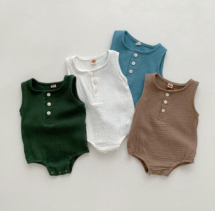 子供服★ロンパース★連体服★ノースリーブ★韓国子供服★ベビー★4色★70-100CM