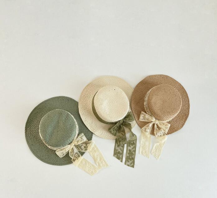 2023新品★子供用★草編み帽子★5色選べ