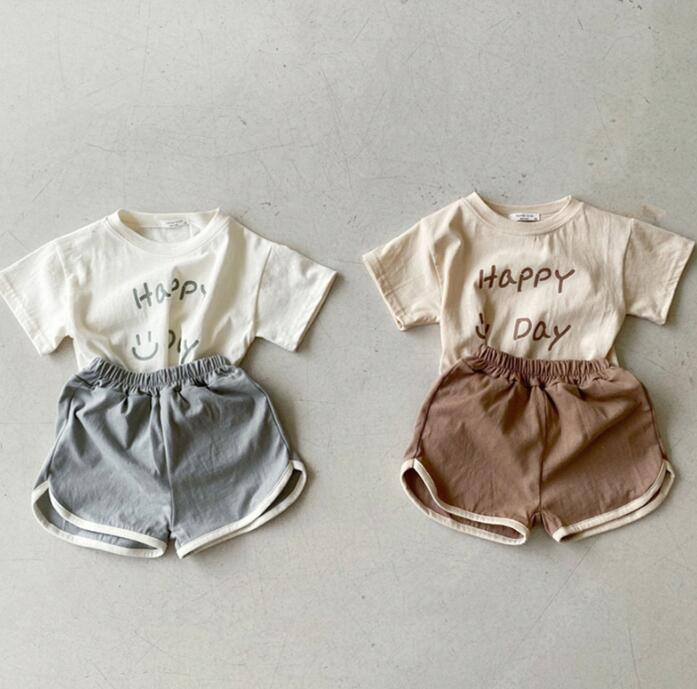 子供服★トップス+パンツ★セットアップ★韓国風子供服★ベビー★半袖★2色★73-100CM