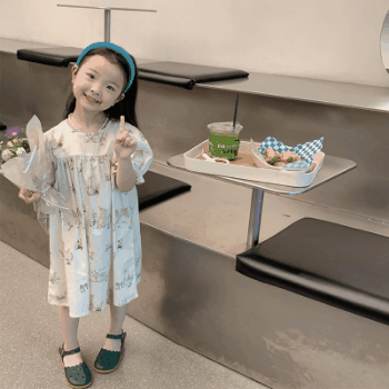 お勧め 春夏新作 韓国風子供服 3-8歳キッズ シフトドレス 花柄 ワンピース 兎 半袖ワンピ 90-140