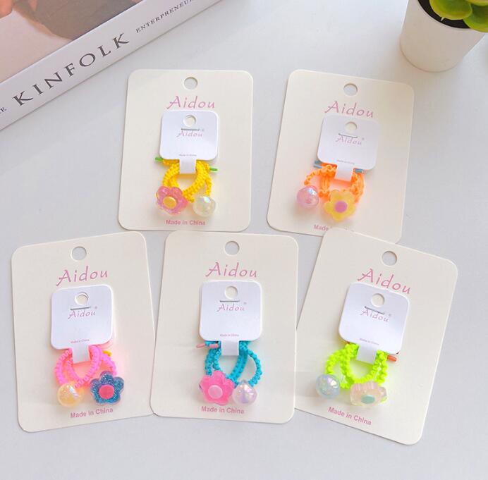 子供用★キッズ★髪飾り★まとめ髪用★ヘアアクセサリー★ヘアゴム★2枚入り★多色