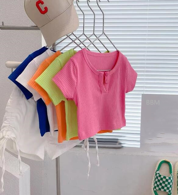 在庫処理★韓国風子供服★Tシャツ★トップス★4色80-140CM