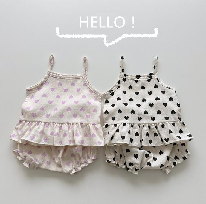 子供服★キャミソール+パンツ★セットアップ★韓国風子供服★ベビー★可愛い★2色★66-100CM