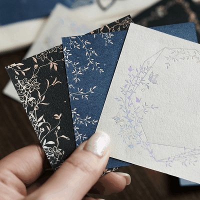 カフェ風 素材紙メモ紙 アンティーク  ペーパー ラベル 幾何学 植物花葉 星月 レース 花火 15枚入