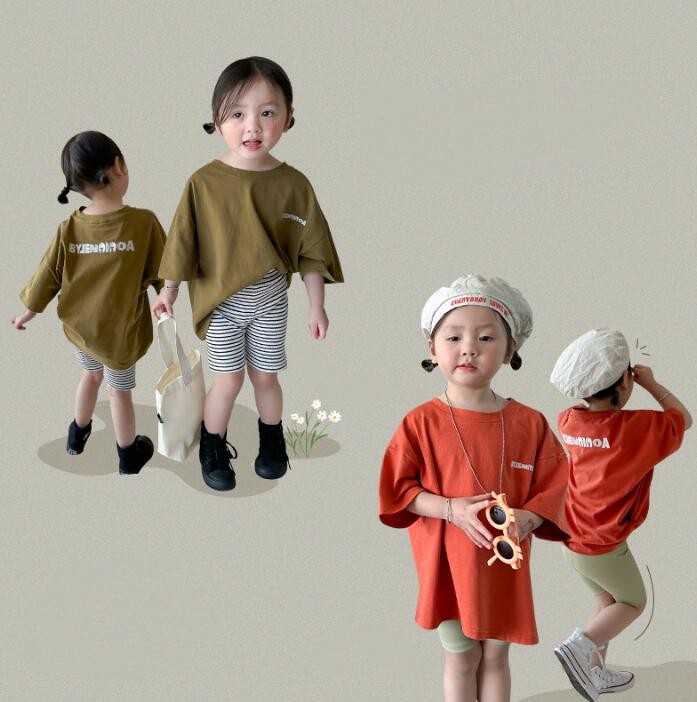 2023★春夏新作★韓国風子供服★トップス★Tシャツ★2色80-140CM