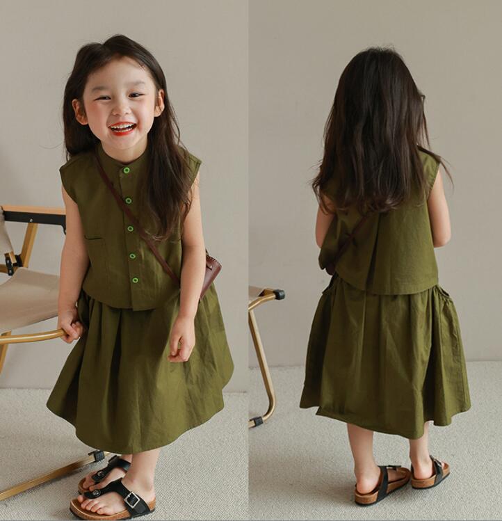 2023★春夏新作★韓国風子供服★トップス+スカート2セット★90-140CM