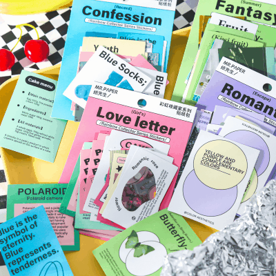 カフェ風 シール ステッカー 幾何学ラベル イラスト 写真撮影 風景 文字単語 30枚入