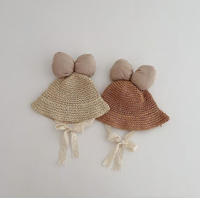 子供用★帽子★麦わら帽子★キッズ女の子★日焼け防止★カジュアル★2色