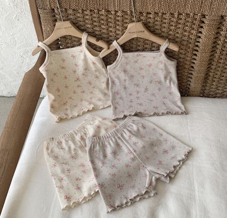 2023新品★子供服　トップス+ズボン　セット★73-100cm★2色