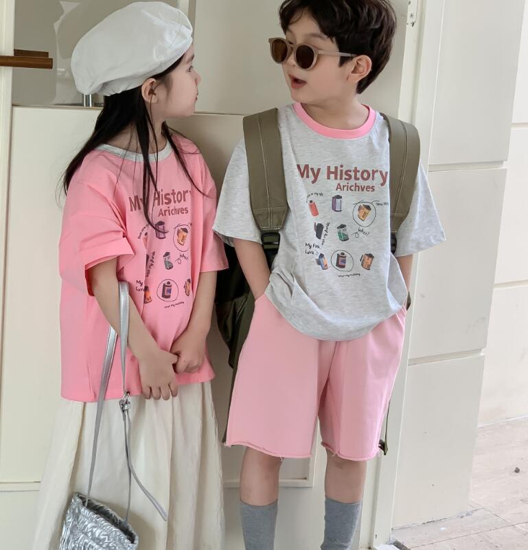 2023★春夏新作★韓国風子供服★トップス★Tシャツ★2色90-150CM
