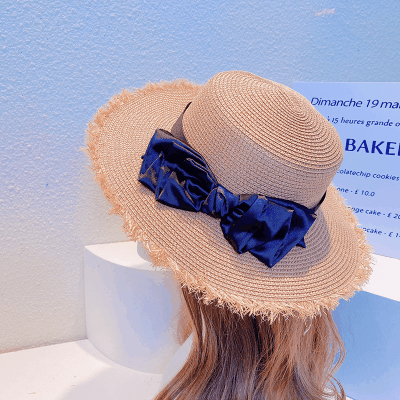 ハワイ 春夏 レディース 少女 ストローハット 麦わら帽子 日焼け止め カンカン帽 草編み ビーチ海 リボン