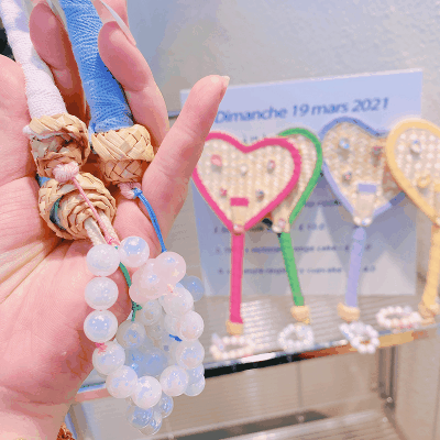 夏日 扇子 編み うちわ レディース キッズ少女 団扇 浴衣 着物用 暑さ 熱中症対策 クリスタル ビーズ