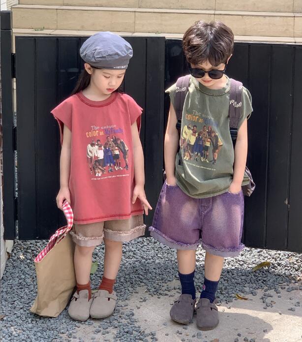 2023★春夏新作★韓国風子供服★トップス★Tシャツ★2色90-150CM