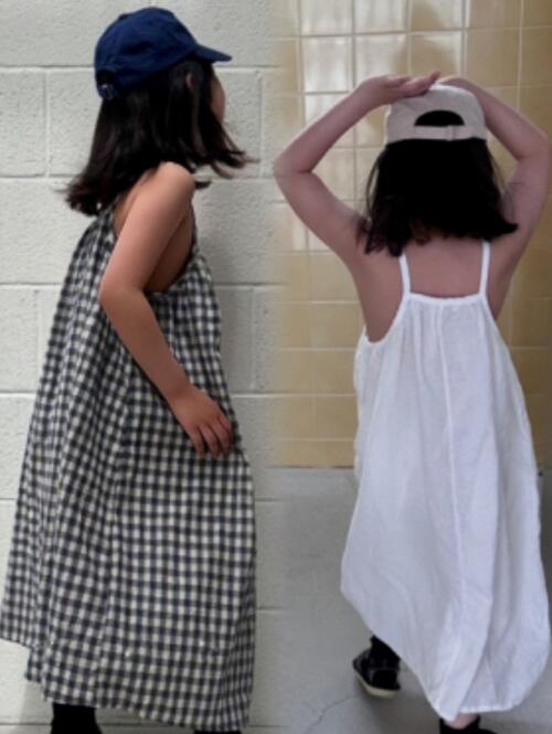 2023新品★子供服　スリップスカート　ワンピース★90-150cm★2色